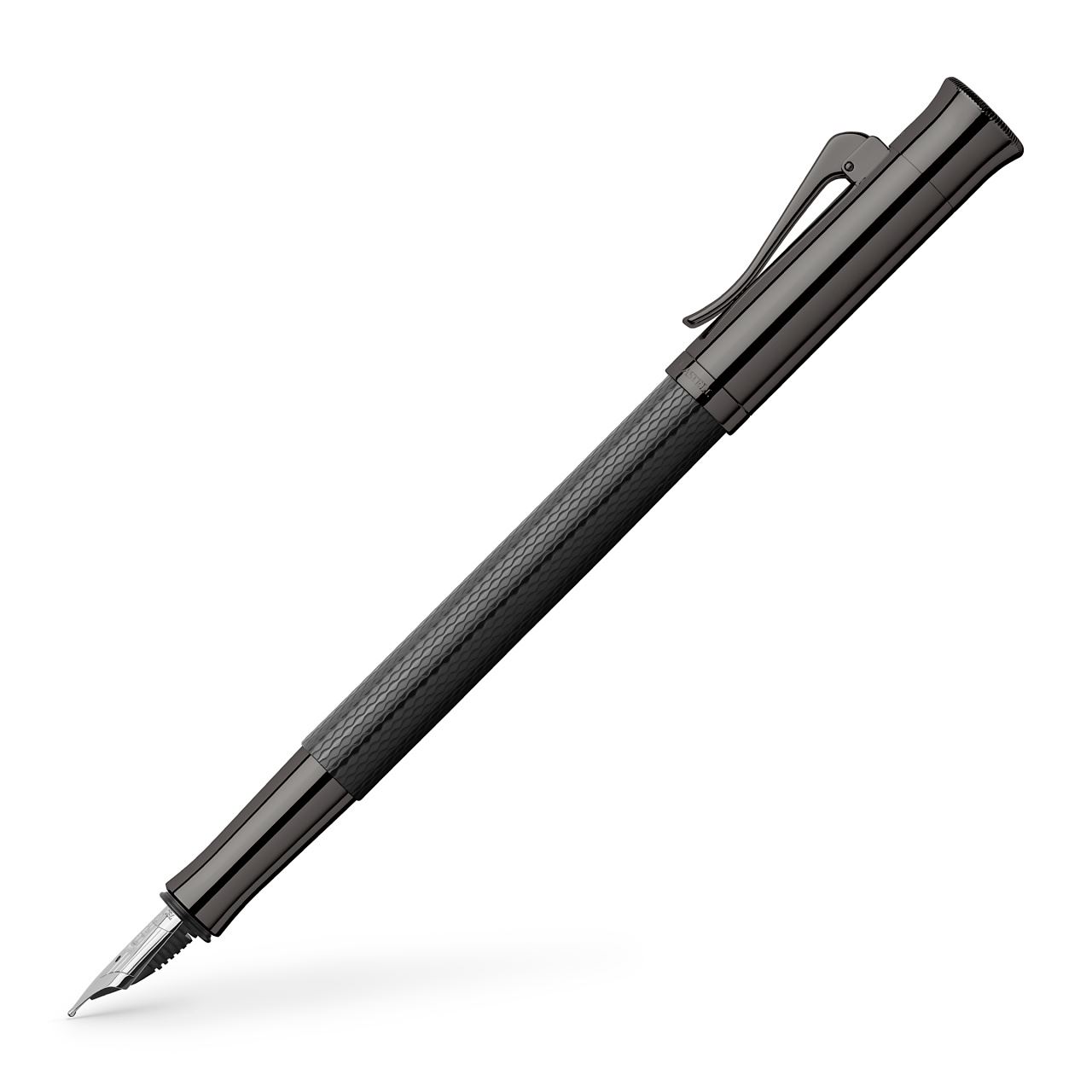 Graf-von-Faber-Castell - Fountain pen Guilloche Black Edition F