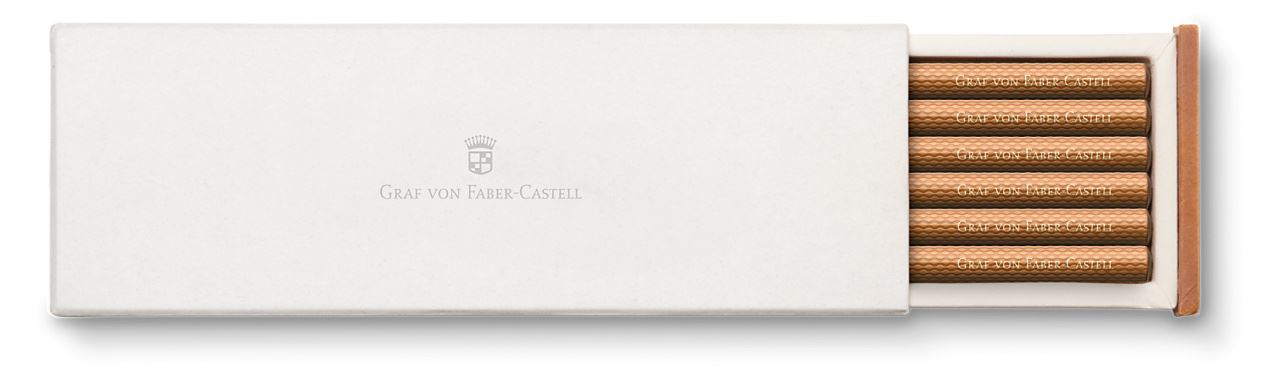 Graf-von-Faber-Castell - （限定品）ギロシェ　ペンシル　ブラウン　6本入