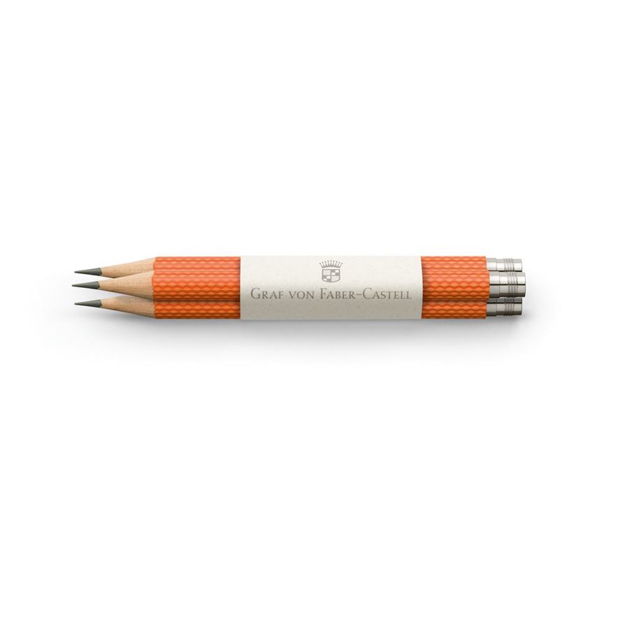 Graf-von-Faber-Castell - 3 spare pencils Perfect Pencil, Burned Orange
