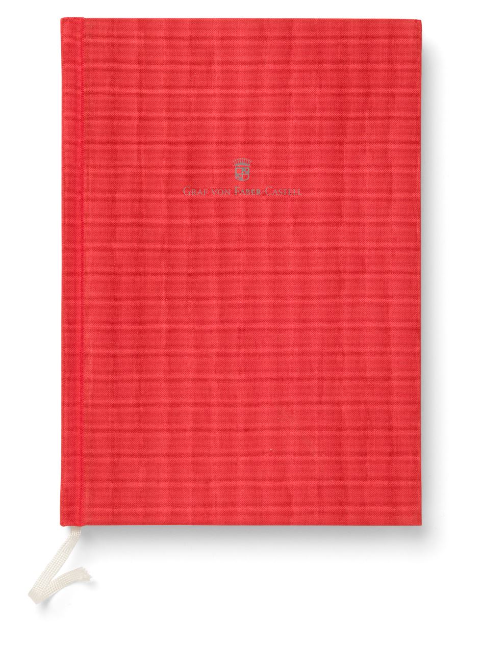 Graf-von-Faber-Castell - リネン綴じノートブック　Ａ５サイズ　インディアレッド
